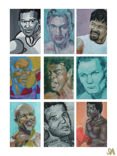 Boxing Greats Painting