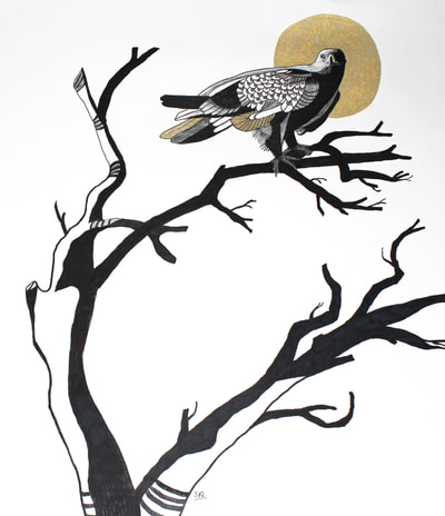 Kenyan Eagle Sillhouette Illustration